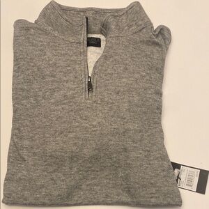 Caliville Men's Heather Gray Zip-Up Sweater